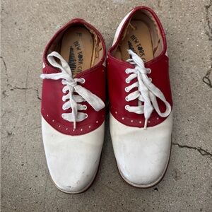 Stylish Red and White Women's Loafers